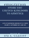 Emigration from the United Kingdom to America, Volume 10 September 1874 - June 1875